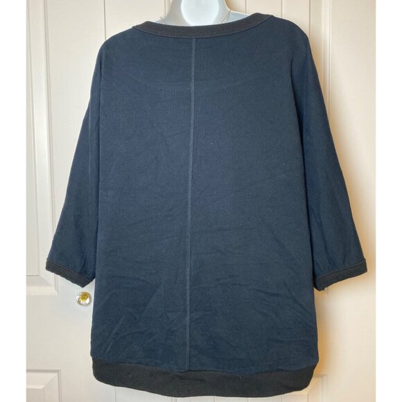 Marc Cain Sports Black & White Mesh Knit Sweater, Medium - Picture 2 of 9